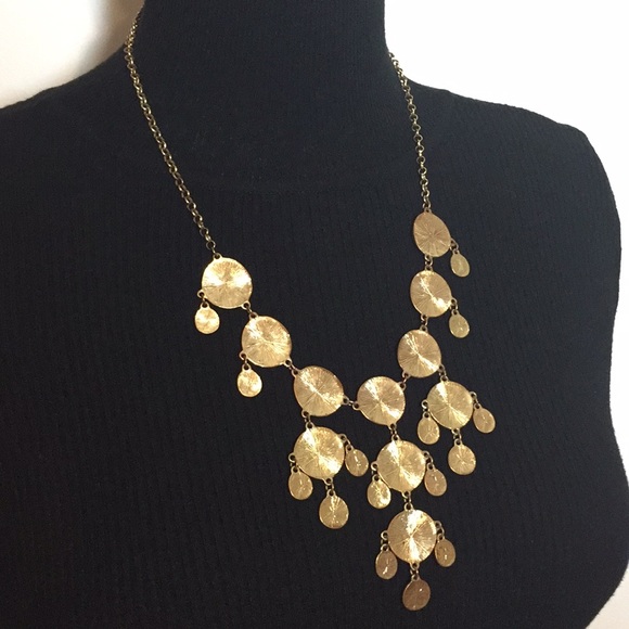 Vintage Jewelry - Bohemian Vintage Jewelry Gold Tone Necklace